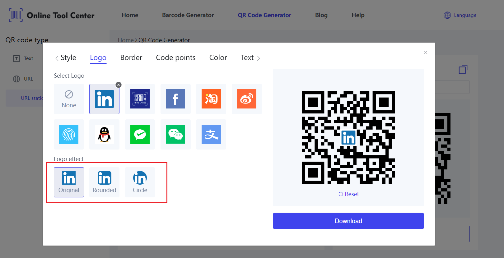 linkedin.png အတွက် qr code generator