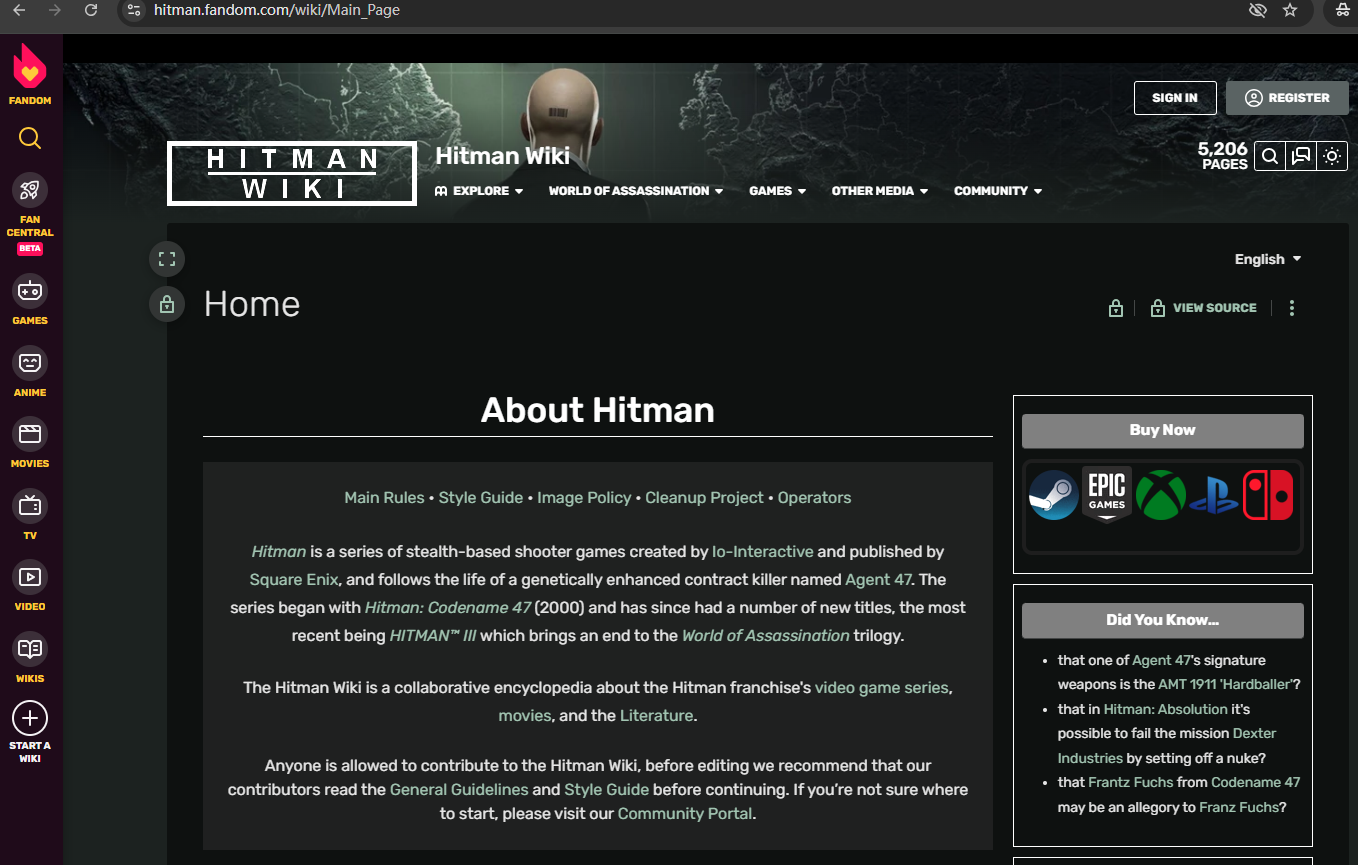 Hitman WIKI ဟာ agent 47 barcode.png အကြောင်း