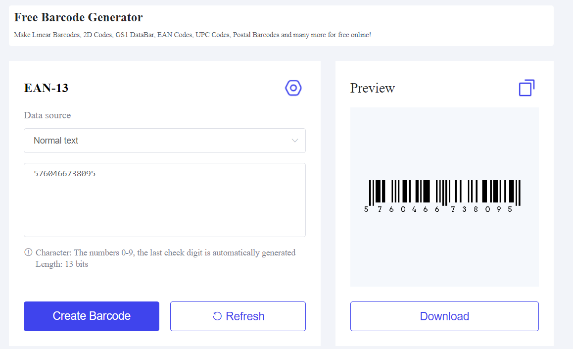 EAN ၁၃ Barcode generator.png