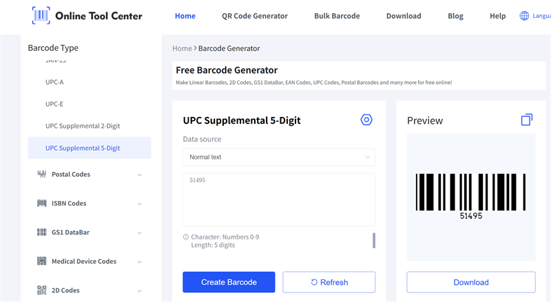 UPC ကို ဖြည့်စွက် ၅ ဂဏန်း