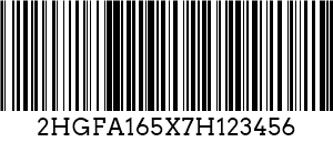 ကုဒ် 128 VIN Barcode