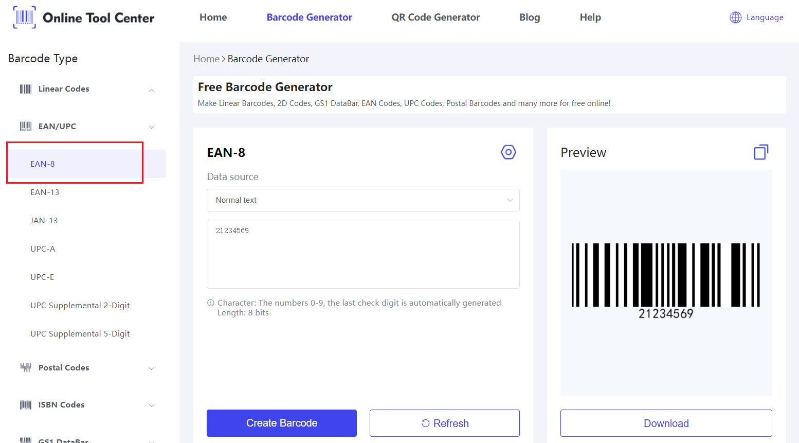 EAN ၈ barcode generator.png