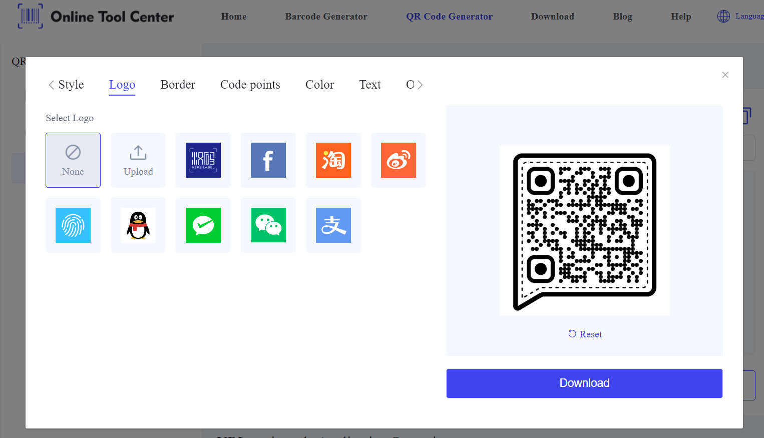 Logo.png နဲ့ QR Code generator