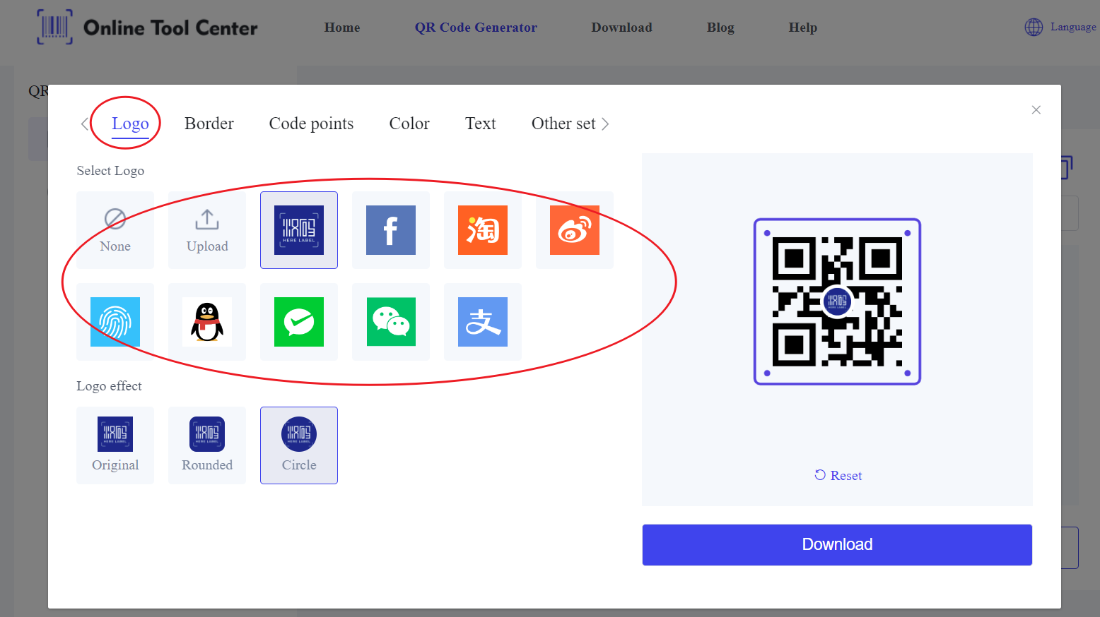 Logo.png နဲ့ QR Code generator