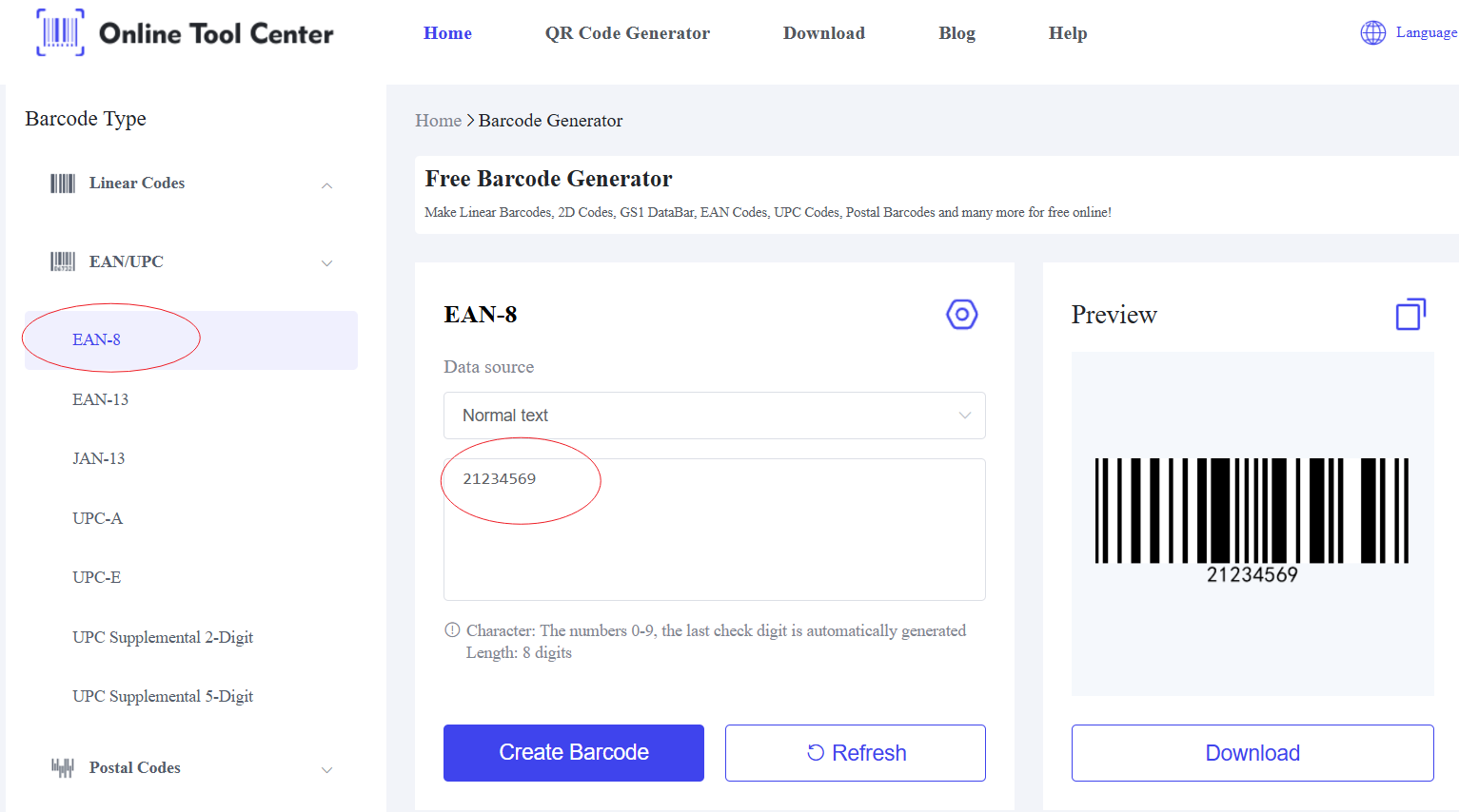 EAN ၈ barcode generator.png