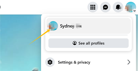 facebook ပေါ်တွင်ပရိုဖိုင်းပုံကိုနှိပ်ပါ