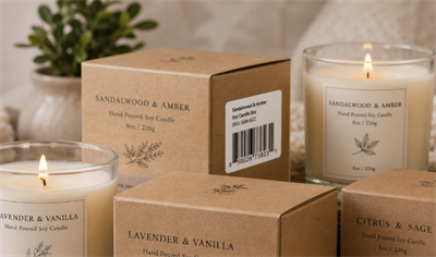 handmade candle with barcode ဘားကုဒ်နှင့်အတူလက်ဖယောင်းတိုင်