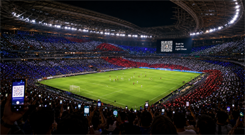 World Cup QR code light show ကမ္ဘာဖလား QR ကုဒ် အလင်းပြပွဲ