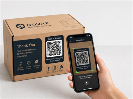 scan qr code on packing box ထုပ်ပိုးသေတ္တာပေါ်တွင် QR ကုဒ်ကို စကင်