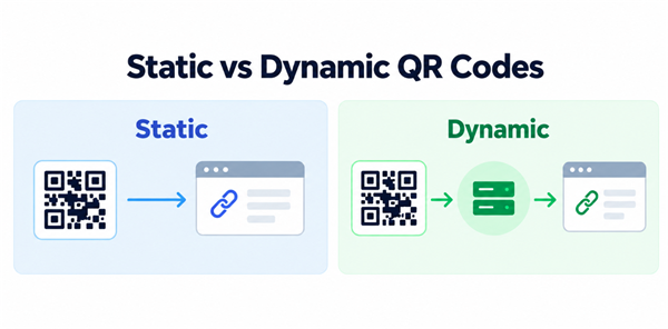 Static vs Dynamic QR Codes Static vs Dynamic QR ကုဒ်များ